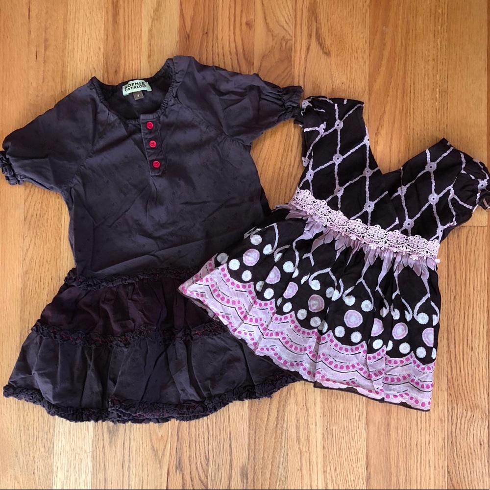 🍩SET OF 2🍩 UNIQUE TOPS GIRLS SIZE 4 STEAMPUNK